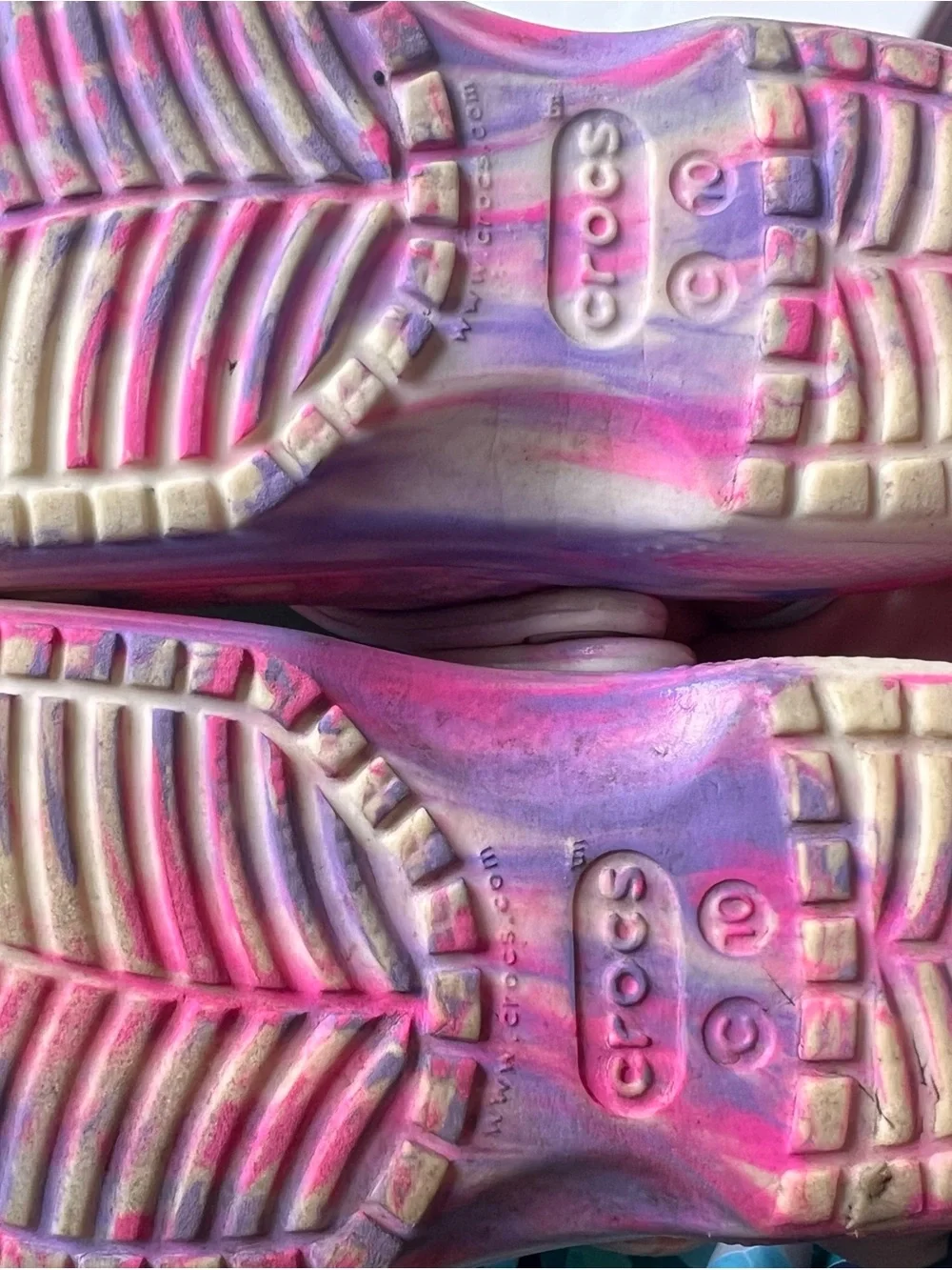 CROCS Kids Pink, Purple & glow in the dark